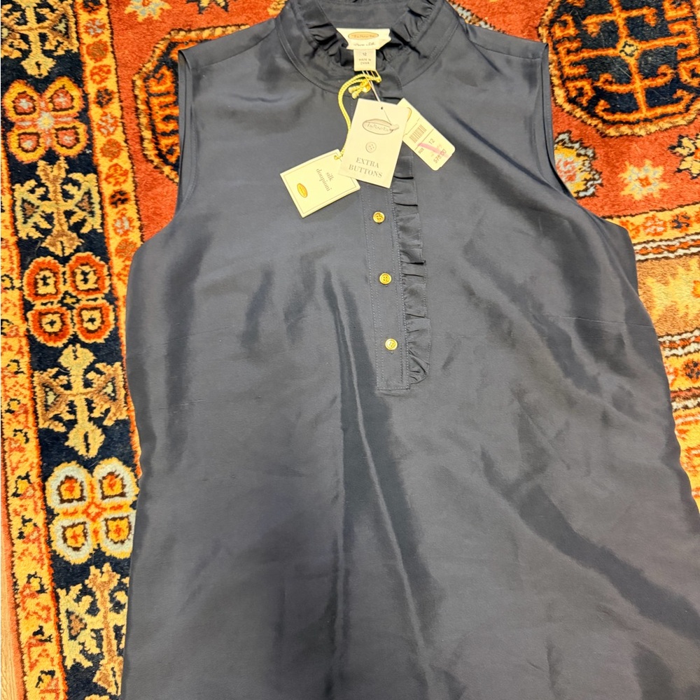 Talbots Navy Sleeveless Top